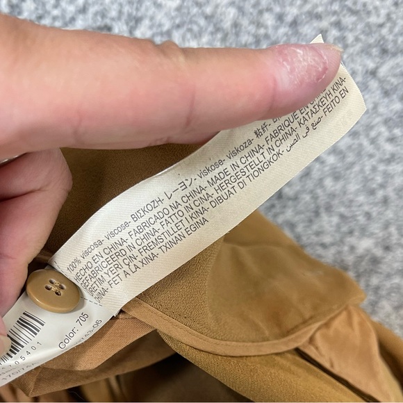 Massimo Dutti New Camel Viscose Wide Leg Flowy Dress Career Pants Lightweight 8 - Picture 7 of 10